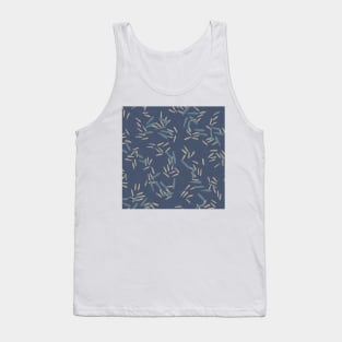 Bamboo Leaves / Denim Tank Top